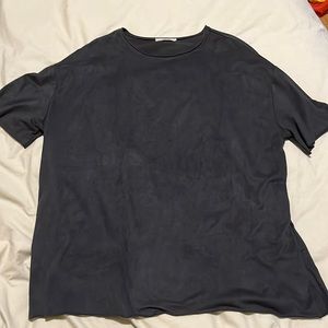 ZARA faux suede T-shirt - Size L
